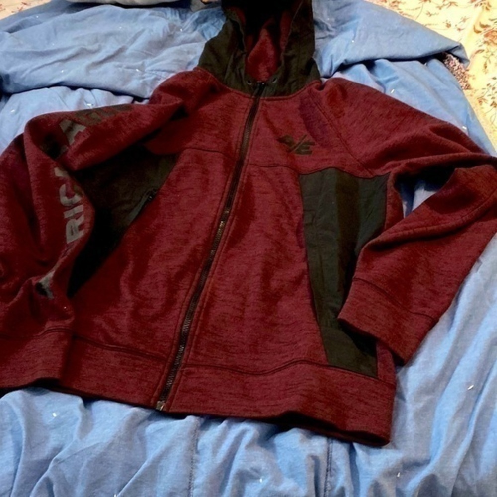American Eagle pocket hooded sweatshirt full zipper lg